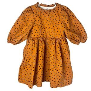 HUM Youth / Girls Goldie Puff Sleeve Dress Size 4/5 in Animal Print